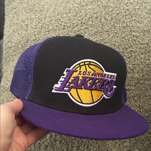 NEW Los Angeles Lakers Kids Purple and Black Cap